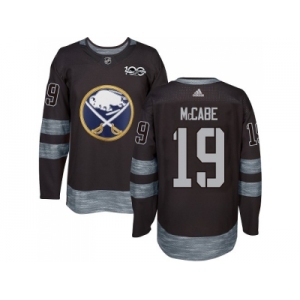 Men Adidas Buffalo Sabres #19 Jake McCabe Black 1917-2017 100th Anniversary Stitched NHL Jersey