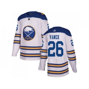 Men Adidas Buffalo Sabres #26 Thomas Vanek White Authentic 2018 Winter Classic Stitched NHL Jersey