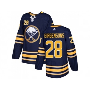 Men Adidas Buffalo Sabres #28 Zemgus Girgensons Navy Blue Home Authentic Stitched NHL Jersey