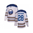 Men Adidas Buffalo Sabres #28 Zemgus Girgensons White Authentic 2018 Winter Classic Stitched NHL Jersey