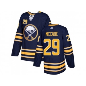 Men Adidas Buffalo Sabres #29 Jake McCabe Navy Blue Home Authentic Stitched NHL Jersey