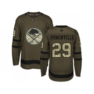 Men Adidas Buffalo Sabres #29 Jason Pominville Green Salute to Service Stitched NHL Jersey