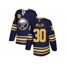 Men Adidas Buffalo Sabres #30 Ryan Miller Navy Blue Home Authentic Stitched NHL Jersey