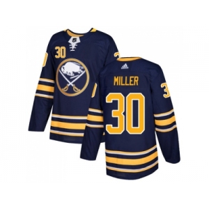 Men Adidas Buffalo Sabres #30 Ryan Miller Navy Blue Home Authentic Stitched NHL Jersey
