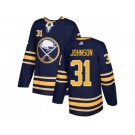 Men Adidas Buffalo Sabres #31 Chad Johnson Navy Blue Home Authentic Stitched NHL Jersey