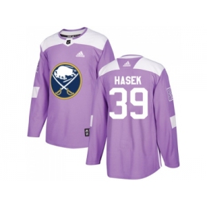 Men Adidas Buffalo Sabres #39 Dominik Hasek Purple Authentic Fights Cancer Stitched NHL Jersey