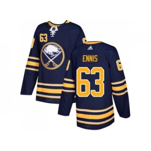 Men Adidas Buffalo Sabres #63 Tyler Ennis Navy Blue Home Authentic Stitched NHL Jersey