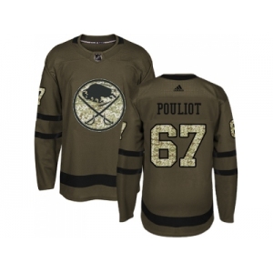 Men Adidas Buffalo Sabres #67 Benoit Pouliot Green Salute to Service Stitched NHL Jersey