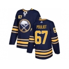 Men Adidas Buffalo Sabres #67 Benoit Pouliot Navy Blue Home Authentic Stitched NHL Jersey