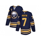 Men Adidas Buffalo Sabres #7 Rick Martin Navy Blue Home Authentic Stitched NHL Jersey