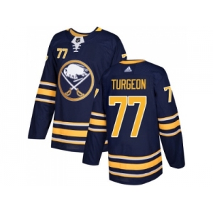 Men Adidas Buffalo Sabres #77 Pierre Turgeon Navy Blue Home Authentic Stitched NHL Jersey
