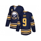 Men Adidas Buffalo Sabres #9 Derek Roy Navy Blue Home Authentic Stitched NHL Jersey