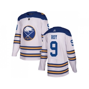 Men Adidas Buffalo Sabres #9 Derek Roy White Authentic 2018 Winter Classic Stitched NHL Jersey