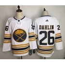 Men's Adidas Buffalo Sabres #26 Rasmus Dahlin Authentic White 50th anniversary  NHL Jersey