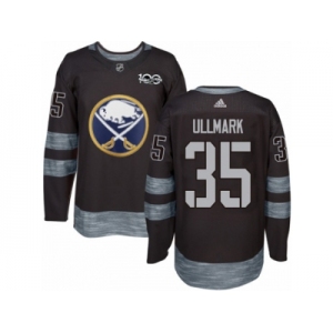 Men's Adidas Buffalo Sabres #35 Linus Ullmark Authentic Black 1917-2017 100th Anniversary NHL Jersey