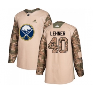 Men's Adidas Buffalo Sabres #40 Robin Lehner Authentic Camo Veterans Day Practice NHL Jersey