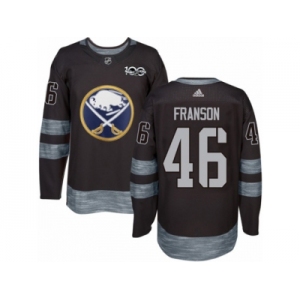 Men's Adidas Buffalo Sabres #46 Cody Franson Authentic Black 1917-2017 100th Anniversary NHL Jersey