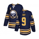 Men's Adidas Buffalo Sabres #9 Derek Roy Authentic Navy Blue Home NHL Jersey