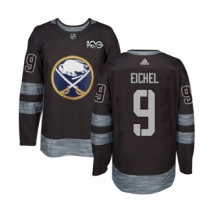Men's Adidas Buffalo Sabres #9 Jack Eichel Authentic Black 1917-2017 100th Anniversary NHL Jersey