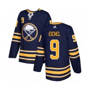 Men's Adidas Buffalo Sabres #9 Jack Eichel Authentic Navy Blue Home NHL Jersey