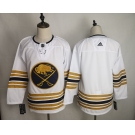 Men's Adidas Buffalo Sabres Blank Authentic White 50th anniversary  NHL Jersey