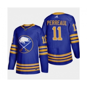 Men's Buffalo Sabres #11 Gilbert Perreault 2020-21 Home Authentic Player Stitched Hockey Jersey Royal Blue