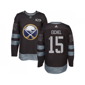 Men's Buffalo Sabres #15 Jack Eichel Black 1917-2017 100th Anniversary Stitched NHL Jersey