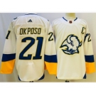 Men's Buffalo Sabres #21 Kyle Okposo White 2022 Reverse Retro Authentic Jersey