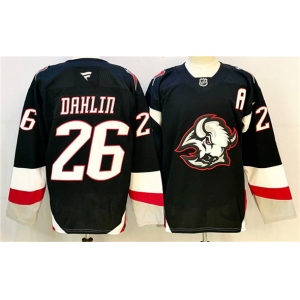 Men's Buffalo Sabres #26 Rasmus Dahlin Black 2024-25 Alternate With A Patch Stitched Jersey