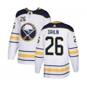 Men's Buffalo Sabres #26 Rasmus Dahlin White Road Stitched Hockey Jersey