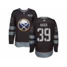 Men's Buffalo Sabres #39 Dominik Hasek Black 1917-2017 100th Anniversary Stitched NHL Jersey