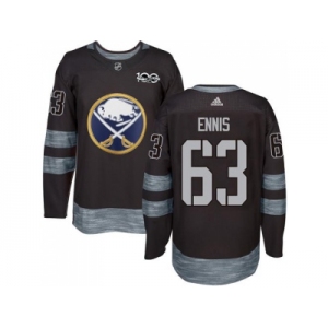 Men's Buffalo Sabres #63 Tyler Ennis Black 1917-2017 100th Anniversary Stitched NHL Jersey