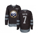 Men's Buffalo Sabres #7 Rick Martin Black 1917-2017 100th Anniversary Stitched NHL Jersey