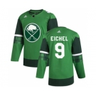 Men's Buffalo Sabres #9 Jack Eichel 2020 St. Patrick's Day Stitched Hockey Jersey Green