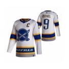 Men's Buffalo Sabres #9 Jack Eichel White 2020-21 Reverse Retro Alternate Hockey Jersey