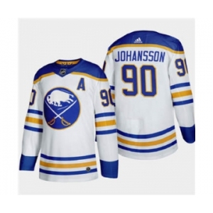 Men's Buffalo Sabres #90 Marcus Johansson 2020-21 Away Authentic Player Stitched Hockey Jersey White