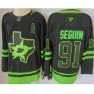 Men's Dallas Stars #91 Tyler Seguin Black Alternate Authentic Jersey