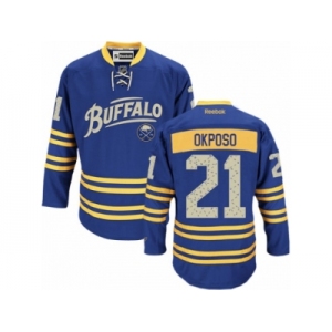 Men's Reebok Buffalo Sabres #21 Kyle Okposo Authentic Royal Blue Third NHL Jersey