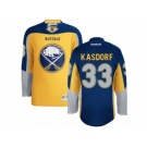 Men's Reebok Buffalo Sabres #33 Jason Kasdorf Authentic Gold New Third NHL Jersey
