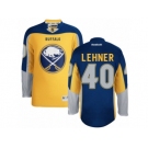 Men's Reebok Buffalo Sabres #40 Robin Lehner Authentic Gold New Third NHL Jersey