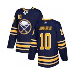 Men's Sabres #10 Henri Jokiharju Navy Blue Home Authentic Stitched Hockey Jersey