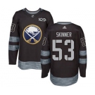 Men's Sabres #53 Jeff Skinner Black 1917-2017 100th Anniversary Stitched Hockey Jersey