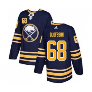 Men's Sabres #68 Victor Olofsson Navy Blue Home Authentic Stitched Hockey Jersey