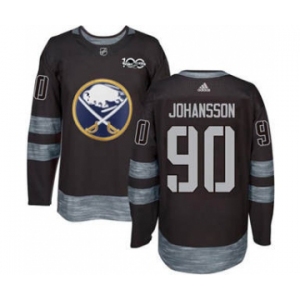 Men's Sabres #90 Marcus Johansson Black 1917-2017 100th Anniversary Stitched Hockey Jersey