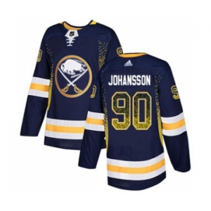 Men's Sabres #90 Marcus Johansson Navy Blue Home Authentic Drift Fashion Stitched Hockey Jersey