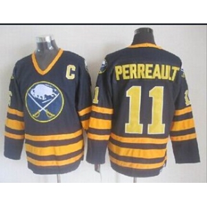 nhl jerseys buffalo sabres #11 perreault black[patch C]