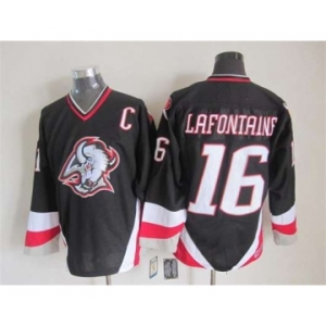 nhl jerseys buffalo sabres #16 lafontaine black[m&n][patch C]