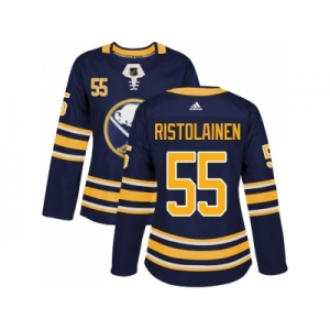 Women Adidas Buffalo Sabres #55 Rasmus Ristolainen Navy Blue Home Authentic Stitched NHL Jersey
