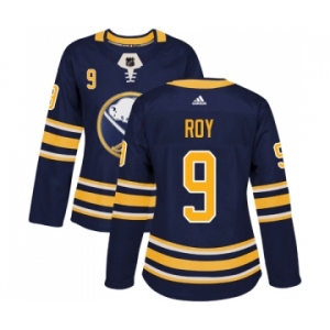 Women's Adidas Buffalo Sabres #9 Derek Roy Authentic Navy Blue Home NHL Jersey