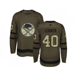 Youth Adidas Buffalo Sabres #40 Robin Lehner Green Salute to Service Stitched NHL Jersey